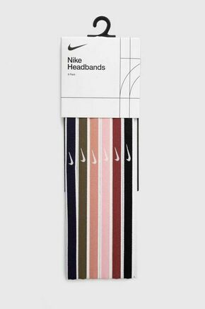 Naglavni trakovi Nike Jacquard 2.0 6-pack roza barva - roza. Naglavni trak iz kolekcije Nike. Model izdelan iz prožnega materiala.