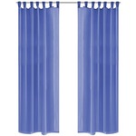 shumee Prosojne zavese 2 kosa 140x245 cm kraljevsko modre barve