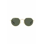 Otroška sončna očala Ray-Ban Junior Jack zelena barva, 0RJ9565S - zelena. Otroška sončna očala iz kolekcije Ray-Ban. Model z enobarvnimi stekli in okvirji iz kovine. Ima filter UV 400.