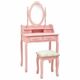 shumee Mizica za ličenje s stolčkom roza 75x69x140 cm les pavlovnije