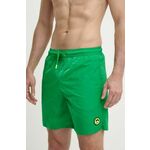Kopalne kratke hlače Barrow zelena barva - zelena. Kopalne kratke hlače iz kolekcije Barrow, izdelane iz lahkega blaga. Model iz izjemno udobne in zračne tkanine je idealen za toplejše letne čase.