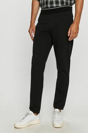 Armani Exchange hlače - črna. Hlače iz kolekcije Armani Exchange. Model izdelan iz pletenine.
