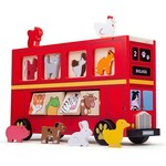 Bigjigs Toys Drevený autobus so zvieratkami