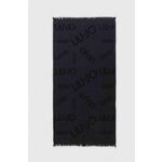 Bombažna brisača Liu Jo črna barva - črna. Velika Brisača iz kolekcije Liu Jo. Model izdelan iz bombažnega, enobarvnega materiala.