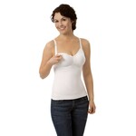 CARRIWELL Brezšivna snemljiva majica s sponko za dojenje, bela XL