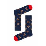 Nogavice Happy Socks Holiday Singles Gingerbread mornarsko modra barva - mornarsko modra. Nogavice iz kolekcije Happy Socks. Model izdelan iz elastičnega, vzorčastega materiala.