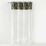 Bela/antracitno siva prosojna zavesa 140x280 cm Adelor – douceur d'intérieur