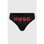 Kopalne hlače HUGO črna barva - črna. Kopalke iz kolekcije HUGO. Model izdelan iz elastične pletenine.