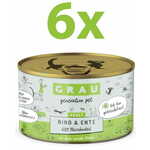 Grau GP Adult konzerva za mačke, govedina &amp; raca, 6 x 200 g