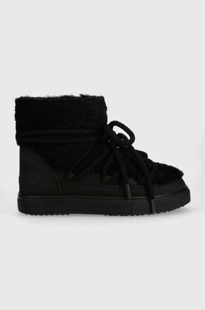 Volneni škornji za sneg Inuikii CURLY črna barva