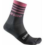 Castelli Giro 13 Stripe Sock Gray/Rosa S/M Kolesarske nogavice