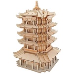 Woodcraft Lesena 3D sestavljanka Yellow Crane Tower