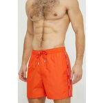 Kopalne kratke hlače Calvin Klein oranžna barva - oranžna. Kopalne kratke hlače iz kolekcije Calvin Klein, izdelane iz tkanine. Model iz hitro sušečega se recikliranega materiala.
