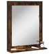 vidaXL Kopalniško ogledalo s polico dimljeni hrast 50x12x60 cm