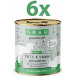 Grau GP Adult konzerva za mačke, puran &amp; jagnje, 6 x 800 g