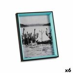 NEW Okvir za fotografije Kristal Črna Modra Les MDF (6 kosov) (3 x 27 x 22 cm)