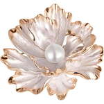 JwL Luxury Pearls Unikatna cvetna broška 2in1 s pravim biserom JL0573