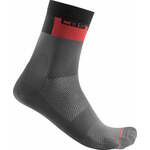 Castelli Blocco 15 Sock Dark Gray L/XL Kolesarske nogavice