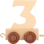 Vagon lesene tirnice - naravno število - številka 3