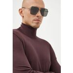 Sončna očala Gucci moška, siva barva - siva. Sončna očala iz kolekcije Gucci. Model z enobarvnimi stekli in okvirji iz plastike. Ima filter UV 400.