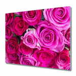 tulup.si Steklena podloga za rezanje Šopek roza vrtnic 2x30x52 cm