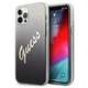Guess GUHCP12MPCUGLSBK iPhone 12/12 Pro 6,1" črno-črni trdi ovitek Glitter Gradient Script