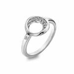 Hot Diamonds Eleganten srebrn prstan z diamantom in topazom Celestial DR232 (Obseg 60 mm) srebro 925/1000