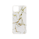 Chameleon Apple iPhone 13 Mini - Gumiran ovitek (TPUP) - Marble - belo-zlat
