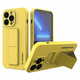 MG Kickstand silikonski ovitek za iPhone 13 Pro Max, rumena