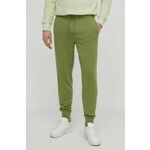 Spodnji del trenirke Calvin Klein Jeans zelena barva, J30J325494 - zelena. Spodnji del trenirke iz kolekcije Calvin Klein Jeans. Model izdelan iz prožnega materiala, ki zagotavlja udobje in svobodo gibanja. Model iz izjemno udobne tkanine z...