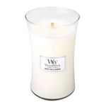 WEBHIDDENBRAND Ovalna vaza za sveče WoodWick, Beli čaj in jasmin, 609,5 g