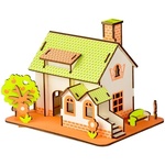 Woodcraft Lesena 3D sestavljanka Zelena hiša