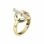 Morellato Eleganten pozlačen jekleni prstan s kristali Abbraccio SAUC09 (Obseg 56 mm)