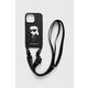 Karl Lagerfeld iphone 14 pro max 6,7" black/black hardcase monogram ikonik patch