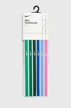 Naglavni trakovi Nike 6-pack - zelena. Naglavni trak iz kolekcije Nike. Model izdelan iz prožnega materiala.