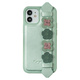 slomart kingxbar sweet series gelski ovitek s pristnimi kristali Swarovski s stojalom iphone 12 mini green