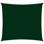 shumee Senčno jadro oksford blago kvadratno 3x3 m temno zeleno