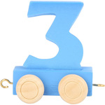 Vagon lesene tirnice - barvne številke - številka 3