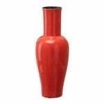 BigBuy Vaza 18 x 18 x 46,5 cm Keramika Oranžna