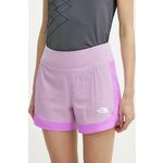 Športne kratke hlače The North Face Sunriser ženske, vijolična barva, NF0A88SETOW1 - vijolična. Športne kratke hlače iz kolekcije The North Face. Model izdelan iz hitrosušečega materiala.