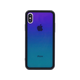 Chameleon Apple iPhone X/XS - Ovitek iz gume in stekla (TPUG) - Blue-Green Ombre