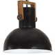 shumee Industrijska viseča svetilka 25 W črna okrogla 42 cm E27