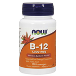 Vitamin B12 s folno kislino NOW, 1000 ug (100 pastil)