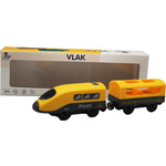 BABU vláčiky - Osobný vlak s vagónom na batérie - žltý