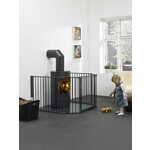 BabyDan Varnostna ograja za kamine FLEX XL 90-278cm črna