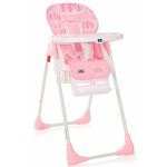 Lorelli Cryspi večnamenski visok stolček za dojenčke z rožnatimi srčki