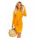 Numoco Ženska obleka 209-8, rumeno-oranžna, L