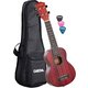 Cascha HH 2263 Premium Soprano ukulele Rdeča