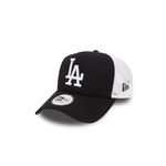 New Era kapa Trucker Los Angeles Dodgers - črna. Kapa s šiltom vrste baseball iz kolekcije New Era. Model izdelan iz enobarvnega materiala z vstavki.