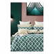 Zelena/bež podaljšana bombažna posteljnina za zakonsko posteljo z rjuho 200x220 cm Geometric – Mila Home
